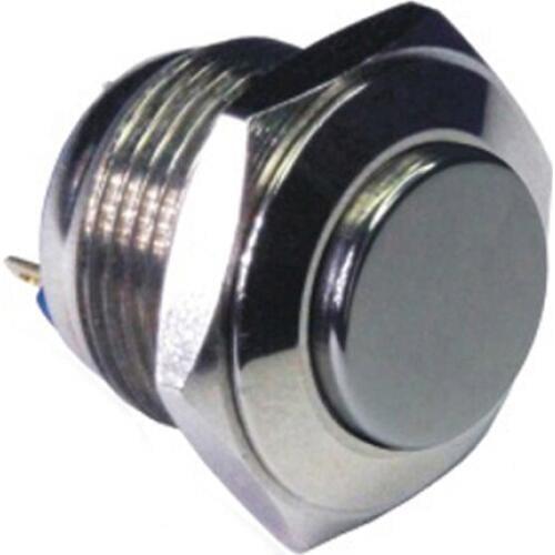 TY 1607 16mm High round head momentary pin terminal stainless steel waterproof switch