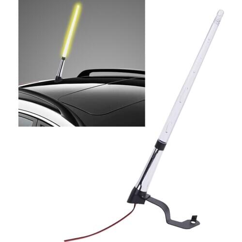 Universal Car External Light Antenna Flag Pole LED Light Signal AM FM