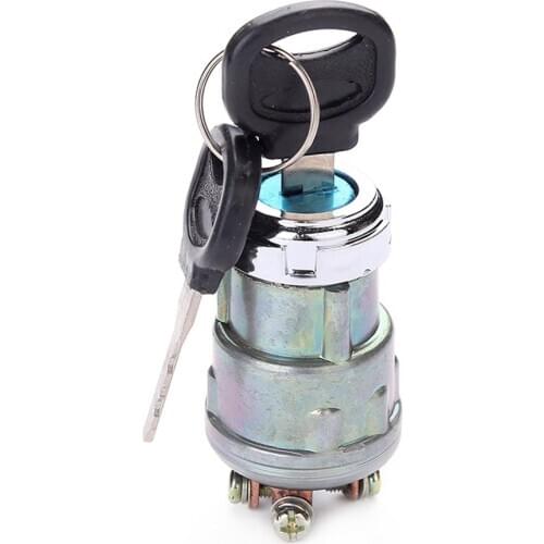 Universal Car Boat 12V 4 Position Ignition Starter Switch with 2 Keys for Petrol Engine Farm Machines Harvesters Supplies
