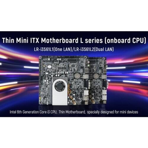 X86 Motherboard for Core I3-6100U Mini ITX Motherboard DDR3L Support 8G Mini Motherboard for Desktop Computer