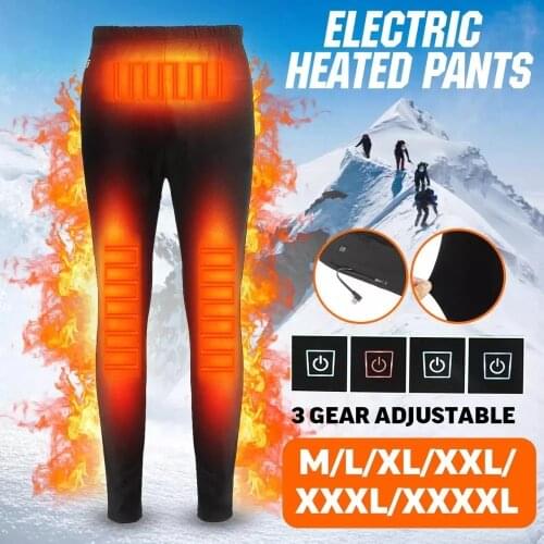 Winter Heated Pants Self Heating Pants Outdoor Hiking Warm Slim USB Trekking Skiing Electric Thermal Pants Trousers Women Men