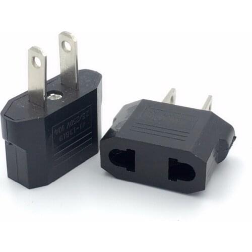 100pcs US To EU European Plug Adapter US AU EU Euro Travel Power Adapter Electrical Plug Converter Socket Power Charger Outlet