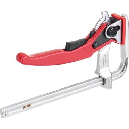 2/1PCS MFT Clamp Heavy Duty Steel Ratcheting F Clamp Bar Adjustable Quick Release for Guide Rail System Woodwork DIY Hand Tool