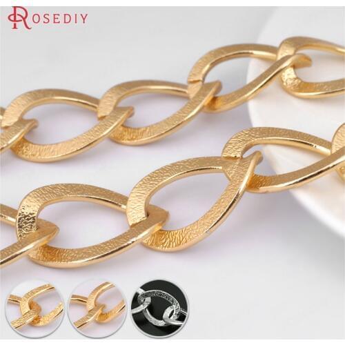 22975)1 Meter Width 16MM 19MM 21MM 25MM Aluminum Embossed Extended Chain Connect Chains Diy Jewelry Findings Accessories