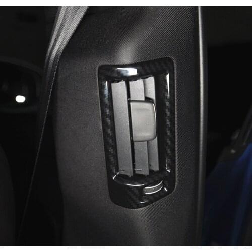 ABS Rear Air Conditioner Outlet Frame Trim 2pcs For Volvo XC60 2018 Carbon Fiber Style B Column Decoration Cover
