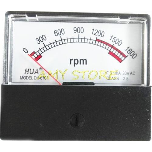 0-1800 2500 3500 3600RPM DC10V/190V/220V AC/DC30V Analog Panel Speed Meter VARIATOR Meter Gauge DH-670