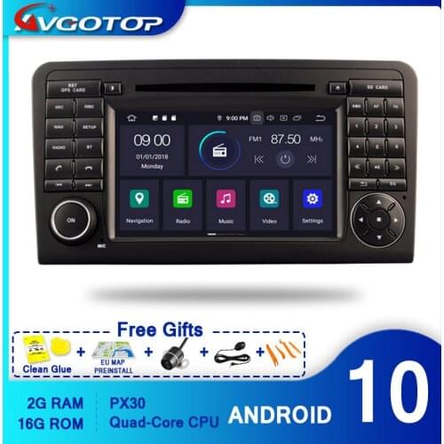 AVGOTOP Android 10 CAR Radio for MERCEDES-BENZ ML 320 ML 350 GL X164 Carplay RDS Head Unit Navi