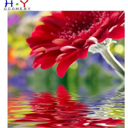 Flower square diamond embroidery peony tulip poppy chrysanthemum rose sunflower orchid cross stitch diamond painting decoration