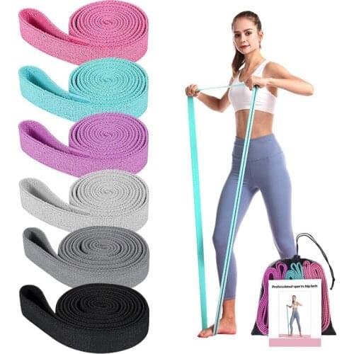 2m Yoga Belt Elastic Long Pull Hip Circle Open Back Strength Training Squat Belt Dance Stretch Belt Stretch Belt Resistance Band