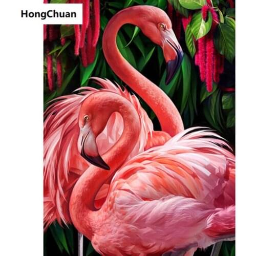 Flamingo cartoon mural 5D DIY round/square diamond painting embroidery mosaic cross stitch home decoration new year gift