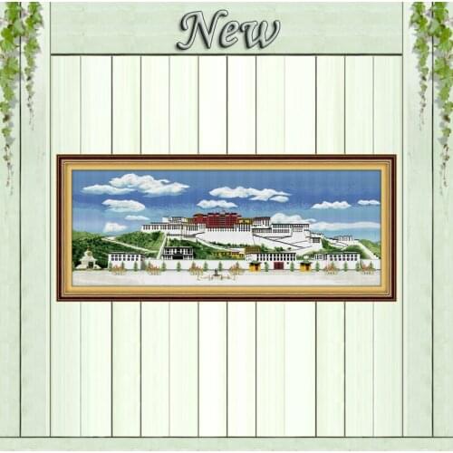 The Potala Palace scenery paintings counted printed on canvas DMC 14CT 11CT chinese Cross Stitch Needlework Sets Embroidery kits
