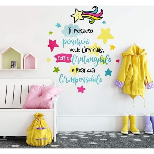 Kina UVB01534 decoration transparent PVC wall stickers for wall aphorisms-measurement 100x30 cm