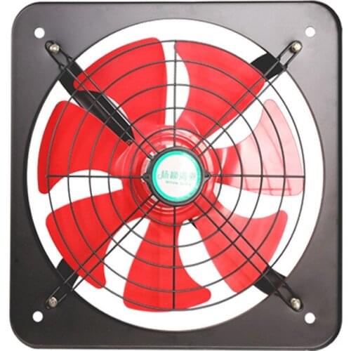 Square Exhaust Fan Kitchen Household Powerful High Power Industrial Exhaust Ventilation Fan Window Type Range Fume Fan