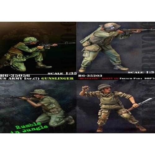 1:35 scale die-cast resin soldier Vietnam war 4 people need to assemble and color by yourself Free shipping 35140