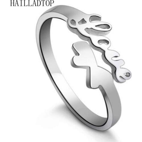 Fashion Ringen Adjustable Fashion Smart Silver Plated Engagement Ring High End Mirror Surface Love Open Design rings for women