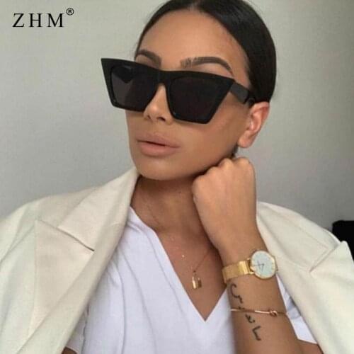 Fashion square plastic sunglasses female designer retro luxury male / female sunglasses cat eye classic UV400 outdoor travel