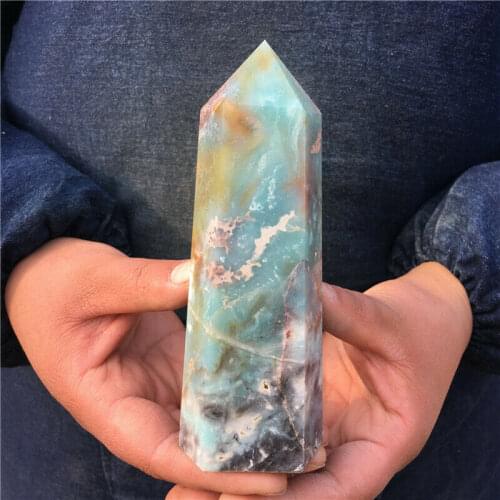 Beautiful sky blue crystal tower natural crystal Reiki healing 1kg