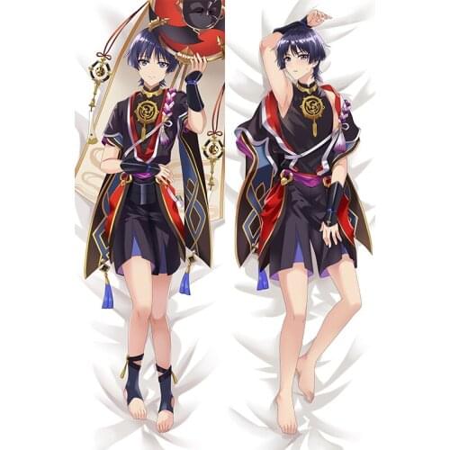 Newly Design Game Genshin Impact Scaramouche Tartaglia Xiao Kaeya Alberch Morax Zhongli Cosplay Dakimakura Pillowcase