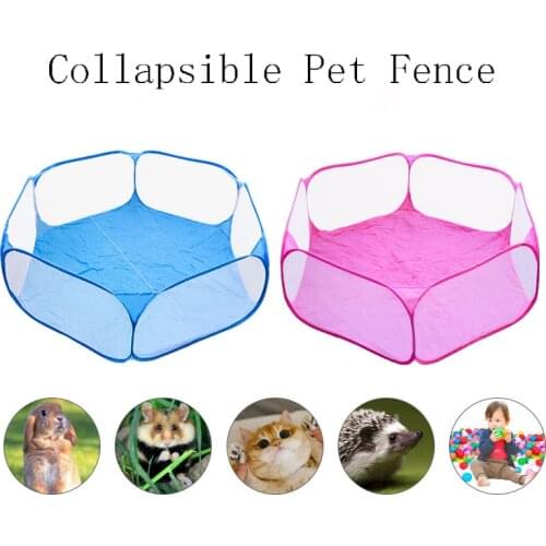 Portable Pet Cat Dog Cage Tent Playpen Folding Fence For Hamster Hedgehog Small Animals Breathable Puppy Cat Rabbit Guinea Pig