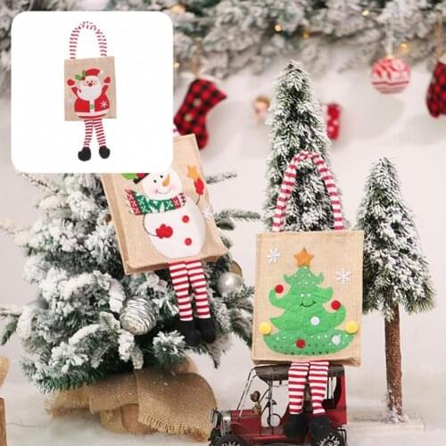 Xmas Gift Bag Compact Xmas Candy Bag Exquisite Large Capacity Reliable Elk Packing Present Pouch