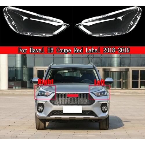 For Haval H6 Coupe Red Label 2018 2019 Front Headlamps Cover Transparent PC Lampshade Headlight Shell Glass Lampshade Shell