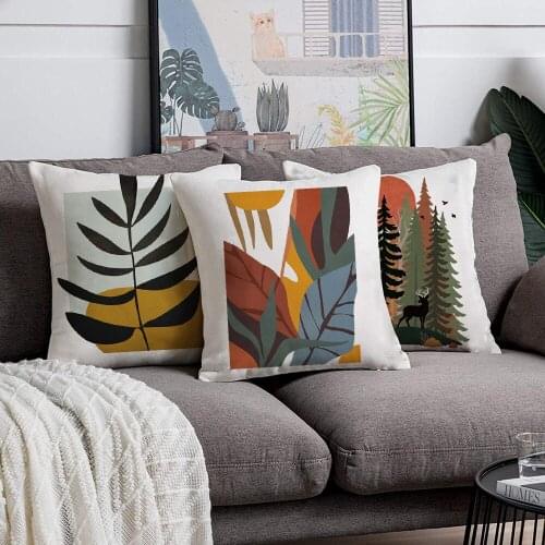 Fashion Pattern Cushion Cover Throw Pillow Cushion Cover Seat Car Home Decor Sofa Bed Decorative Polyester Pillowcase 45x45cm