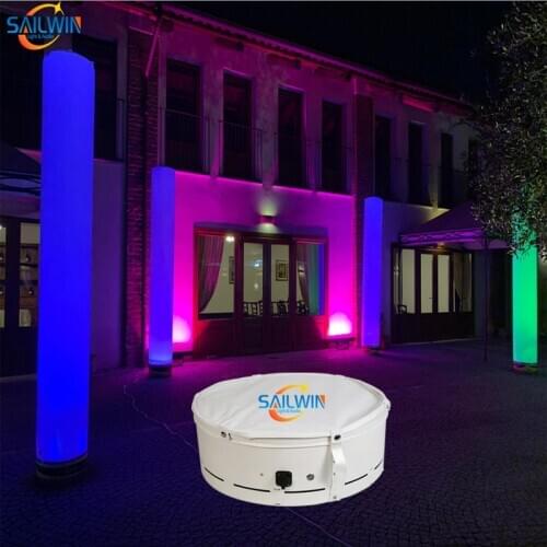 Sailwin New Outdoor Waterproof 6X10W 4in1 RGBW Battery Powered Wireless LED Inflatable Light Stage Lights For Hotel Rent Bar