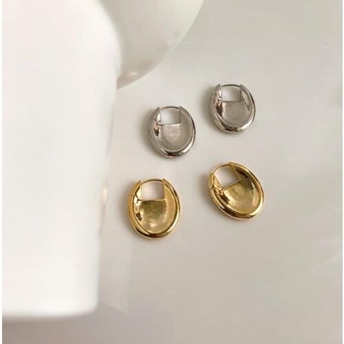 WTLTC Gold Sliver Color Metal Hammered Coin Hoop Earrings Statement Geometric Disc Earrings Irregular Charms Earrings for Women