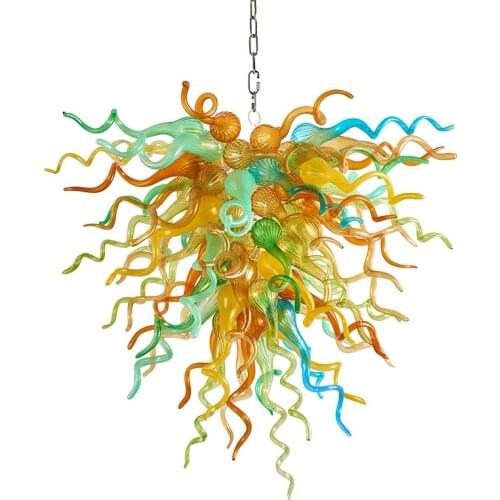 GIRBAN Murano Modern Hanging Lamps Glass Colored Mushroom Antique Home Decor Loft Indoor Lighting Chandeliers for Living Room