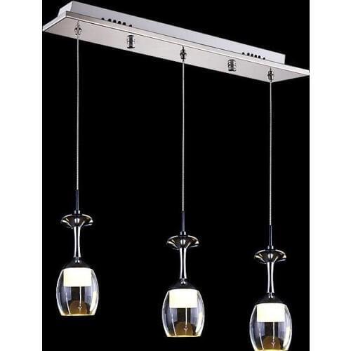 Modern new led Wine Glass pendant lamps high power 15W White/Warm light pendant led lamps led lustre light pendant lights