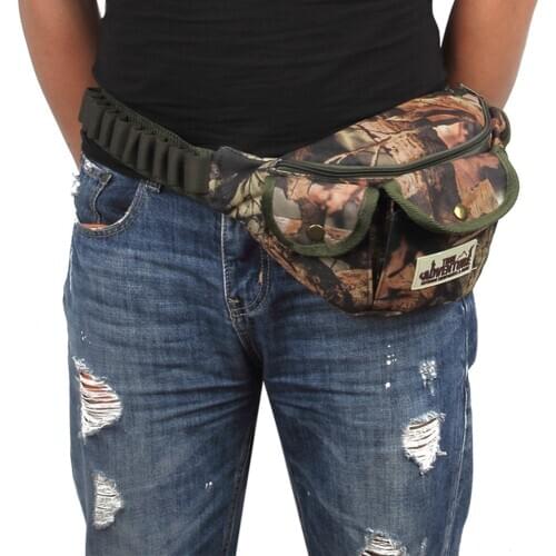 Tactical Belt Bag Hunting Pouches with 20 Holes Bullet Belt Outdoor Shooting Hiking Camping Sports Multifunctional Tool Pouch