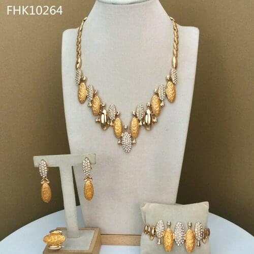 Yuminglai African Fashion Jewelry for Women Dubai Costume Jewelry Sets FHK10264