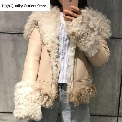 Ladies Suees de Jacket Women Lamb Fur Jacket