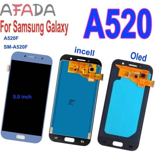 5.0" AMOLED TFT LCD For Samsung Galaxy A5 2017 LCD A520 A520F SM-A520F Display Touch Screen Digitizer Assembly Parts For A520