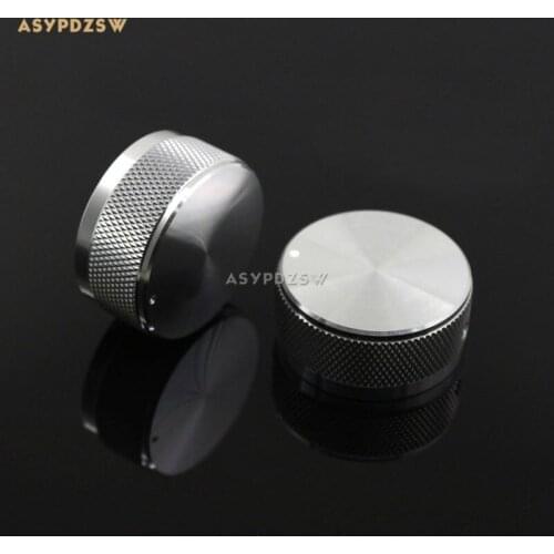 1 PCS 35*16 Knurled full Aluminum Volume knob amplifier knob High-gloss silver