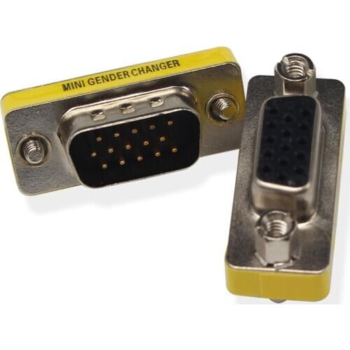 10pc 15Pin VGA SVGA Male To Female Adapter Connector Ethernet Extender