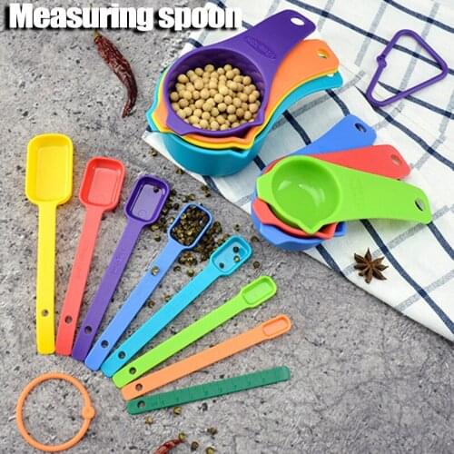 15pcs Colorful Kitchen Measuring Tools Nestable Cups and Spoons Durable Easy to Clean for Measuring Solid Liquid WXV Sale