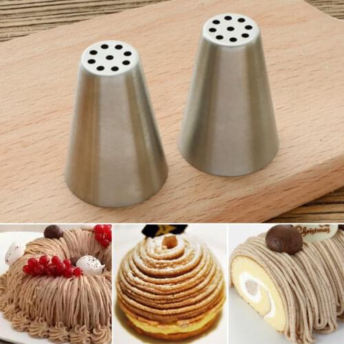 235# Mont Blanc Chestnut Mud Cream Decorating Mouth 304 Stainless Steel Seamless Polishing Baking Tool Medium