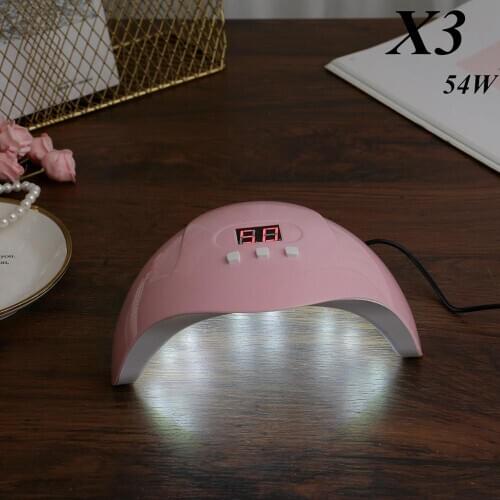 54W UV LED Lamp 18Leds Nail Dryer For Nail Quick-Drying With Smart Auto Sensor 30/60/90s Time Setting Nail Manicure Tools