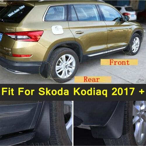 Lapetus Auto Styling Car Front Rear Mud Flap Splash Guards Mudguards Fit For Skoda Kodiaq 2017 - 2021 Plastic Exterior Parts