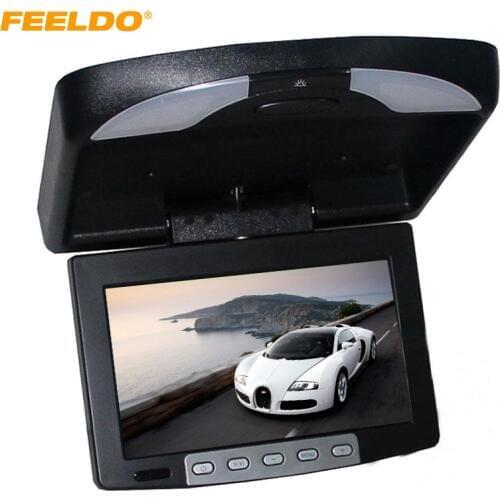 FEELDO 9" Flip Down TFT LCD Monitor Car Monitor Roof Mounted Monitor 2-Way Video Input 3-Color For Choice #AM1282