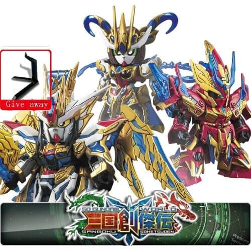 BANDAI Q Version of Gundam Three Kingdoms Chuangjie Liu Bei, Guan Yu, Zhang Fei, Zhao Yun Childrens Dolls, Animation Toys