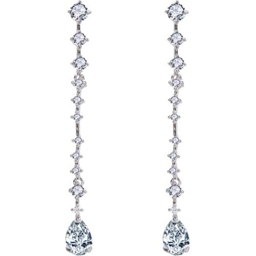 Bettyue New Arrival Long Style Noble Earring With Tiny Waterdrop AAA Zirconia Fashion Statement Wedding Party Charming Gift