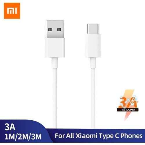 1M 2M 3M Xiaomi Usb C Charge Rapide Cable 3A Quick Charging For Xiaomi Poco X3 NFC X2 M3 M2 F2 Pro Mi CC9 9T Mi Mix Fold A3 A2 9