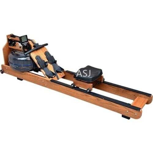 Rowing Machine Home Equipment Water Rower Resistance Wood Material Abdominal Pectoral Arm Body Fitness Training Rowing Indoor