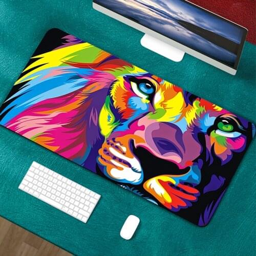 Lion Mouse pad Keyboard Pad Locking Edge Rubber Laptop Notebook Desk Mat Republic Of Gamers Office Large MousePad For CS GO Game