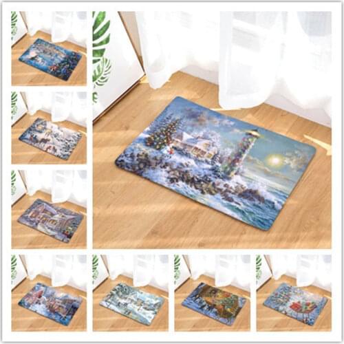 Its Snowing Floor Mats Living Rooms Anti-slip Carpet for Bedroom Kitchen Bathroom Rug Welcome Mats for Front Door
