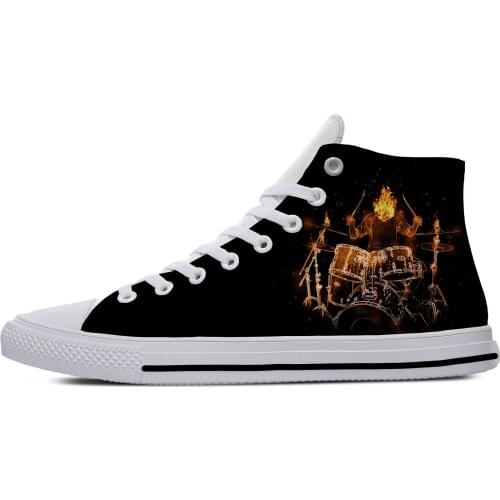 Drum Drummer Drumming Music Fashion Cool Popular Casual Cloth Shoes High Top Lightweight Breathable 3D Print Men women Sneakers