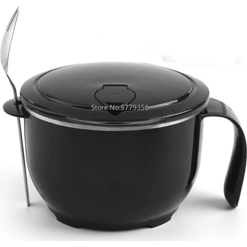Sunhanny Lunch Box Portable Stainless Steel Bowl for Instant Noodles Rice Bowl with Lid,Household Food Container with Utensils