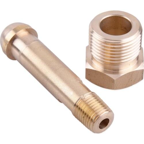 LETAOSK CGA-580 Brass Nut 3 Inch Nipple Regulator Helium Argon Nitrogen Inlet Bottle Fittings